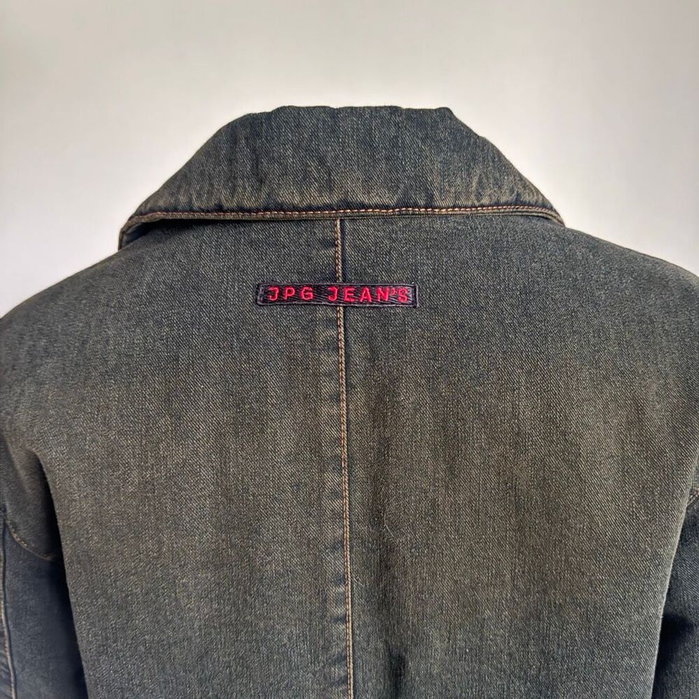 VTG Jean Paul Gaultier SS1990 Embroidered Denim Jacket With Scroll Embroidery - Picture 7 of 12